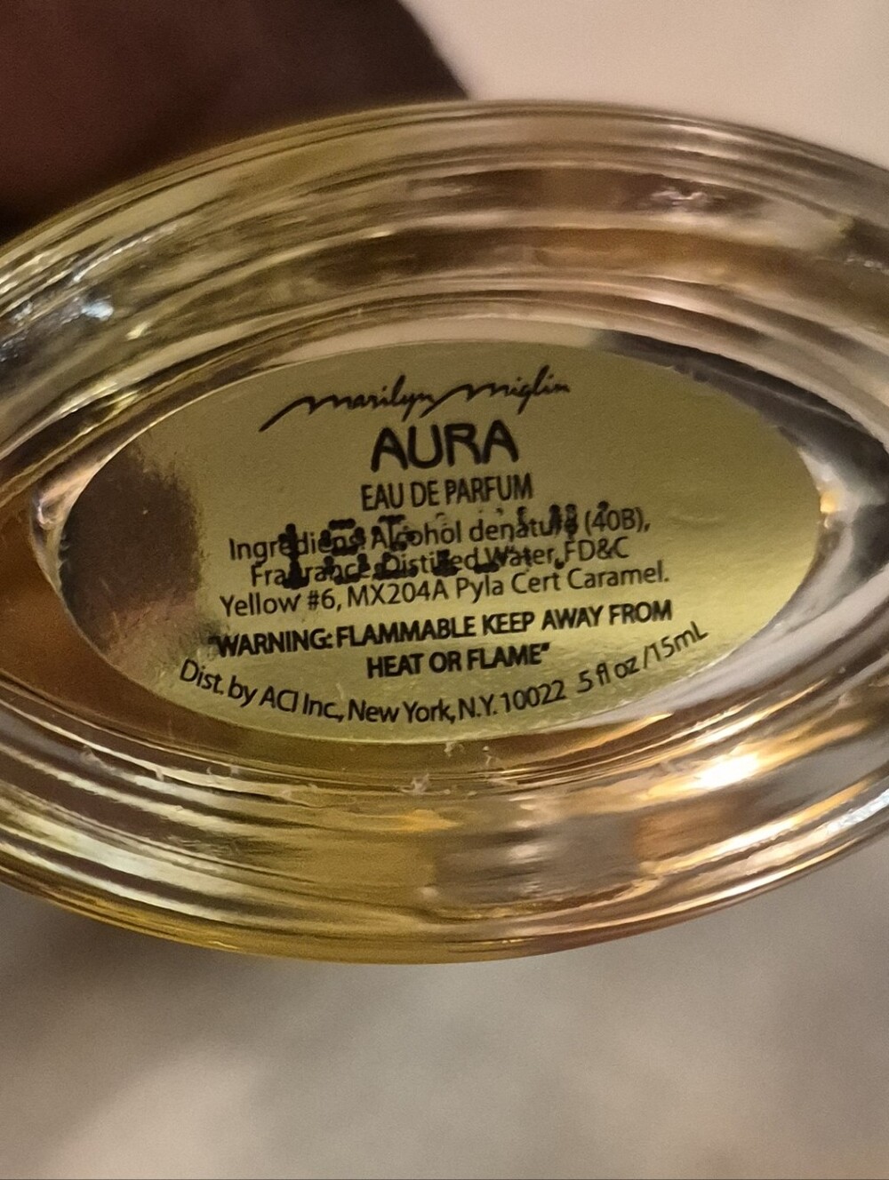 Marilyn Miglin Aura Eau de Perfum Women's Fragrance - Gold .5 Fl.oz 15ml